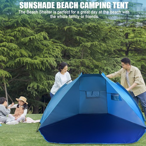 Pop Up Strandmuschel UV Schutz Sonnenschutz Sonnensegel Strandzelt Automatik - Bild 10 von 20