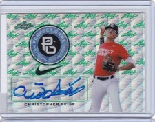 2016 CHRISTOPHER SEISE Leaf Perfect Game Star Etch GREEN Wave Proof AUTO RC 1/1