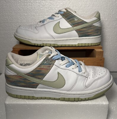 Rare Nike Dunk Low White Pistachio Ice Blue 2006 Size 7 Women s 309324-131