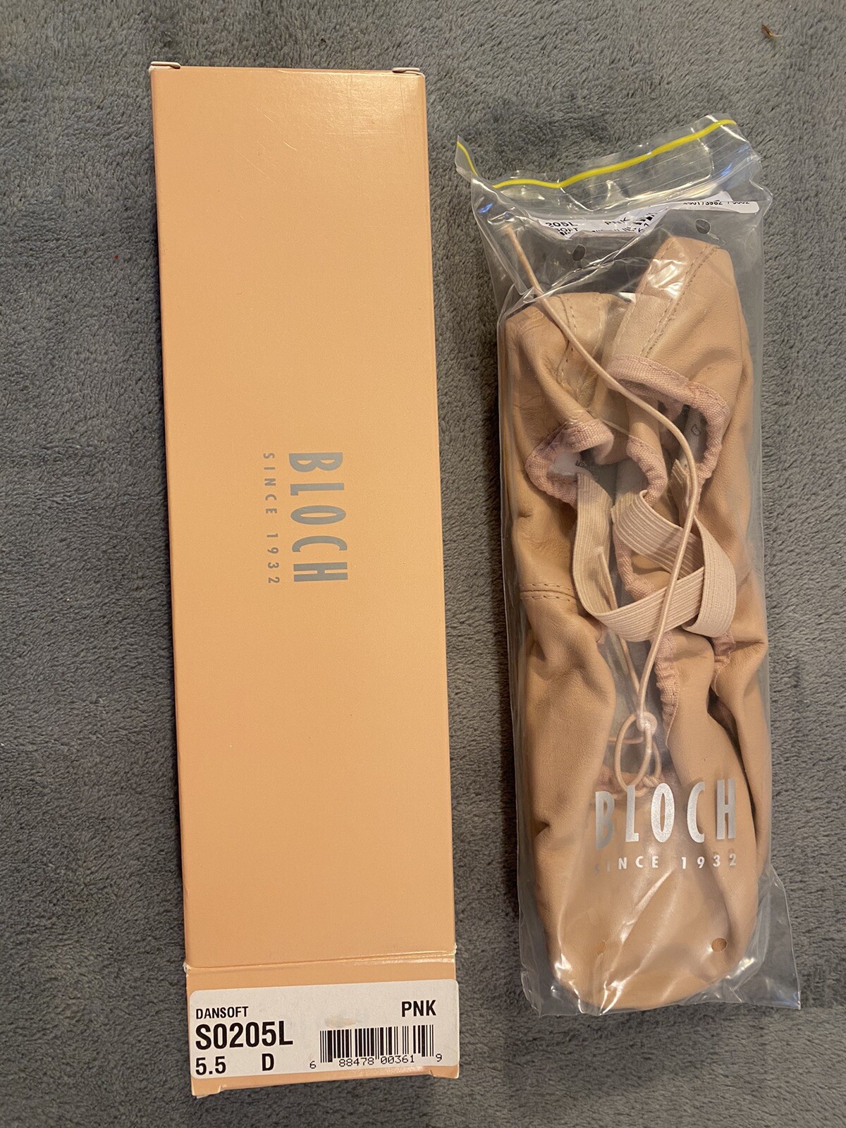 SAOLA BLOCH PANTOFOLA BALLETTO DONNA DANSOFT US 5 5 D ROSA SUOLA INTERA PELLE S0205L NUOVA CON SCATOLA