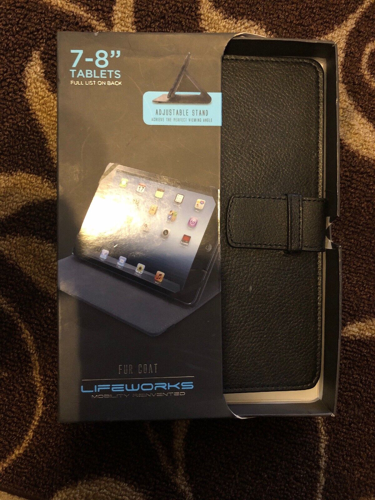 NEW Lifeworks FUR COAT 7” 8” Tablet Case Adjustable Stand 