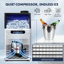 Commercial Ice Maker 100lbs Ice Built-in/Freestand Cube Machine Restaurant New