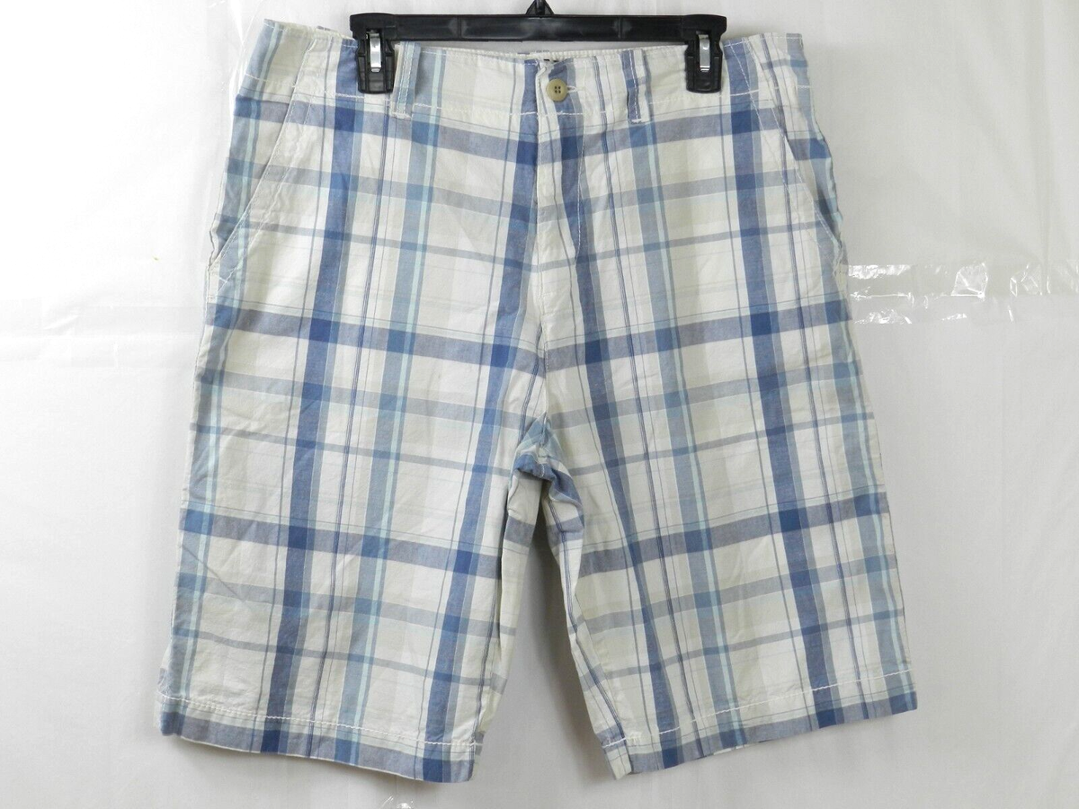 Old Navy Shorts Mens Size 33 Plaid Shorts Blue | eBay