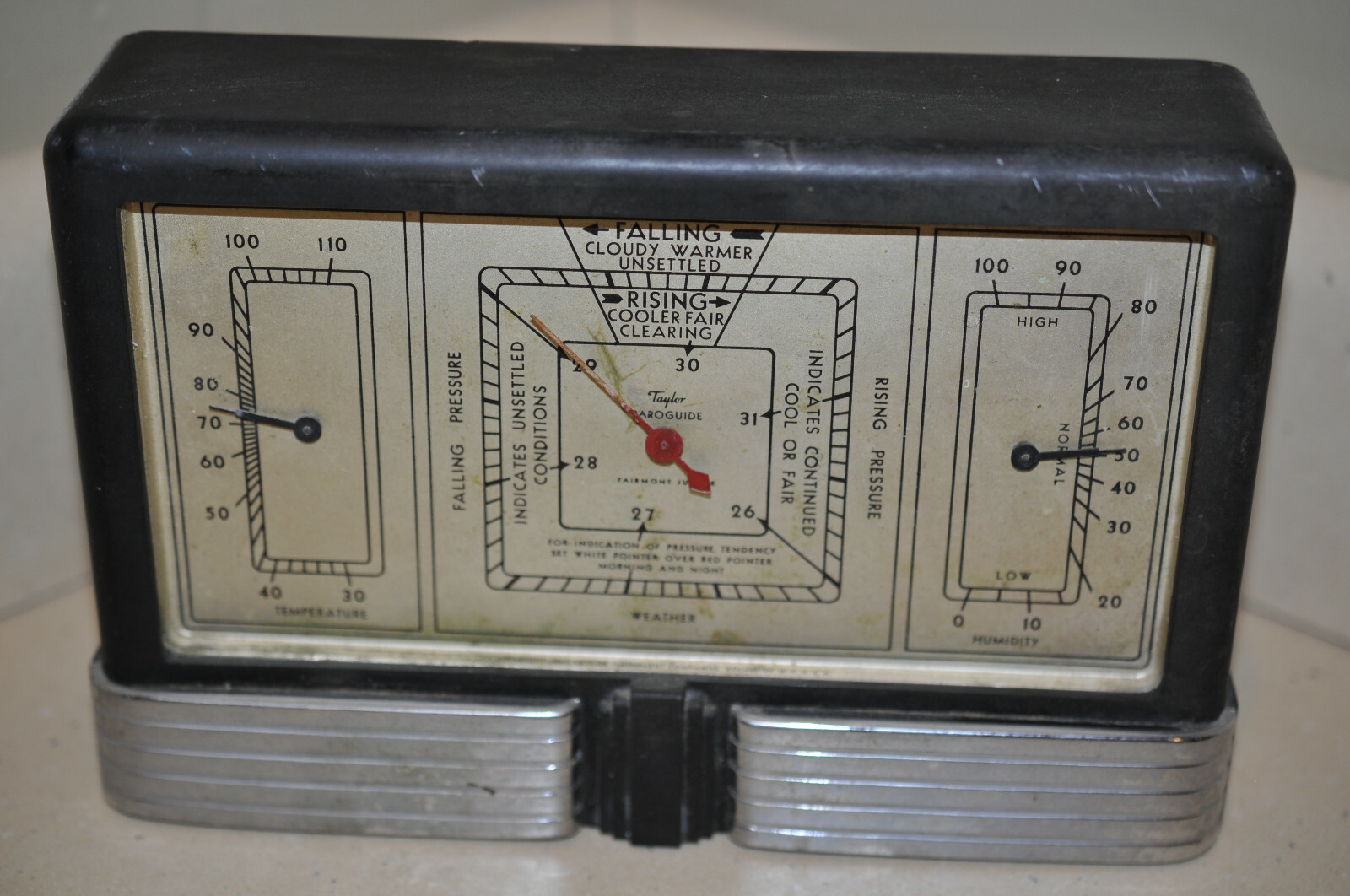 Vintage Taylor Baroguide Fairmont Weather Station Dated 1940 eBay
