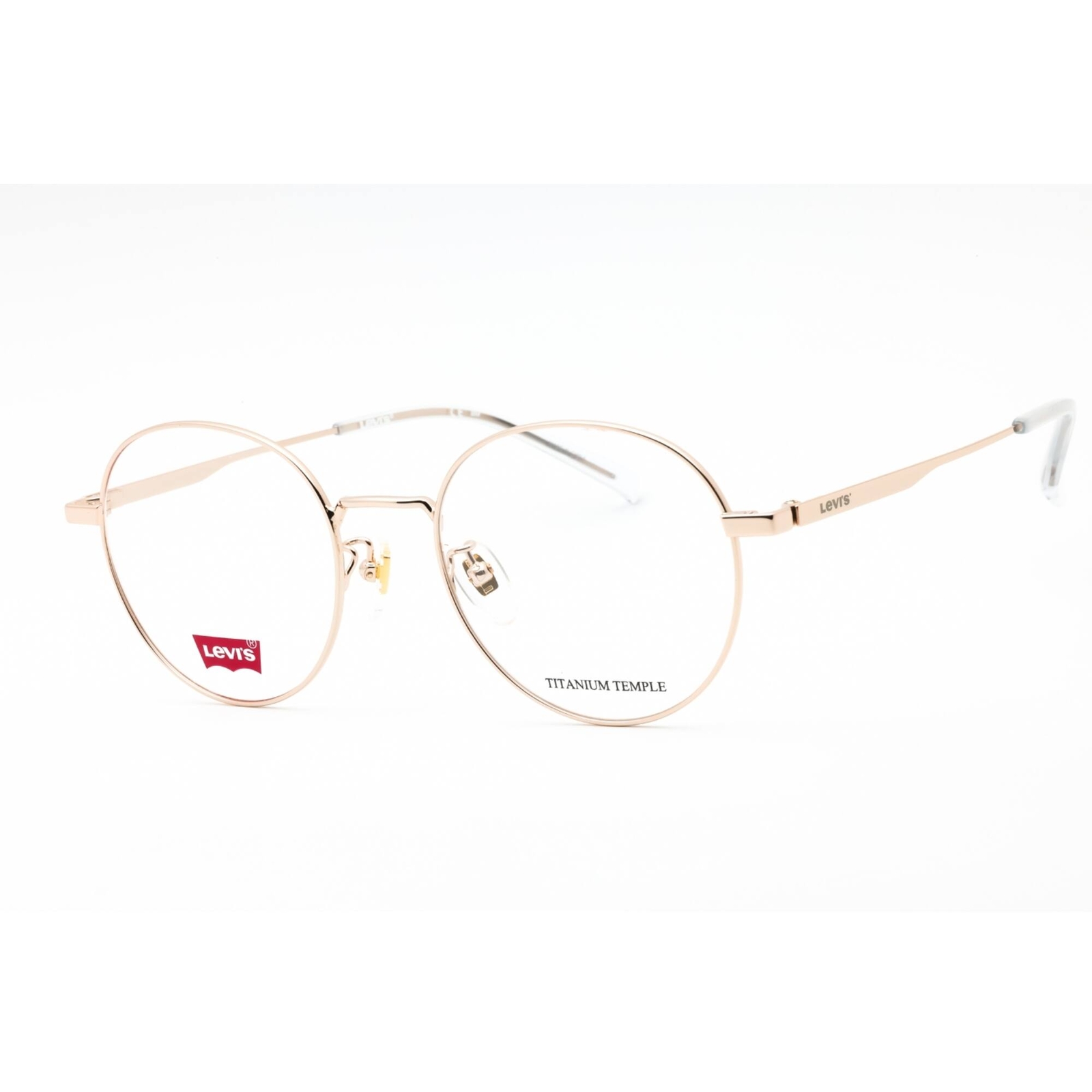 Levis Mens Eyeglasses Gold Round Full Rim Metal Frame LV 7051FLEV J5G 7290₽