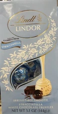 NEW Lindt Lindor STRACCIATELLA CHOCOLATE Truffles 5.1 oz Bag Cookies & Cream