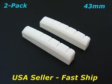 2-Pack 43mm Slotted Bone Nut For Gibson Epiphone Martin Acoustic Electric  More
