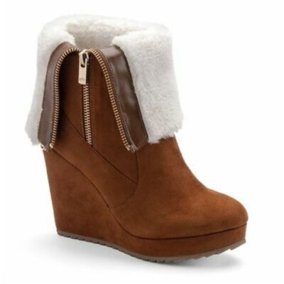NIB Women Juicy Couture Fold-Over Wedge Kasia KING Koded Keeper