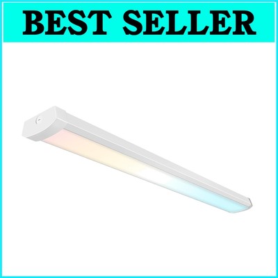 4FT LED Flush Mount Wraparound Light - 3 Wattages & Color Temps for Versatility