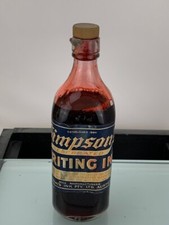 Simpson's Celebrated Writing Ink, Red, Full, 20 oz. Made in Australia (e953)