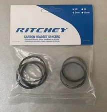 Ritchey PRD19433 Matte Carbon Headset Spacers 5mm 1 1/8" Diameter (5pk)