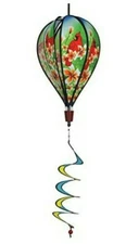 CARDINAL  6-Panel KINETIC Hot Air Balloon WIND SPINNER ITB1055 GARDEN YARD DECOR