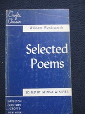 Selected Poems [Paperback] [Jan 01, 1950] Wordsworth, William Meyer, George W.