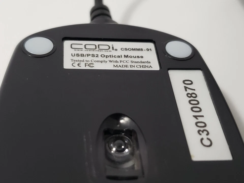 CSOMM8-01 I Codi USB PS2 Mini Travel Mouse with Optical Scroll Wheel Red Light - Image 4 of 4