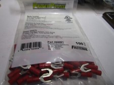 22-16 AWG 10 Stud Vinyl Insulated Butted Seam Fork Terminal QTY 100