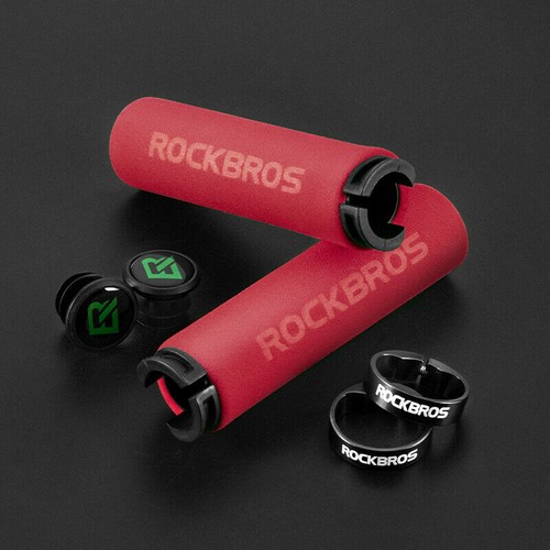 MTB Bike Grips Rubber Glossy Silicone Sponge Handlebar Grips Ultralight Non-slip - Picture 17 of 20