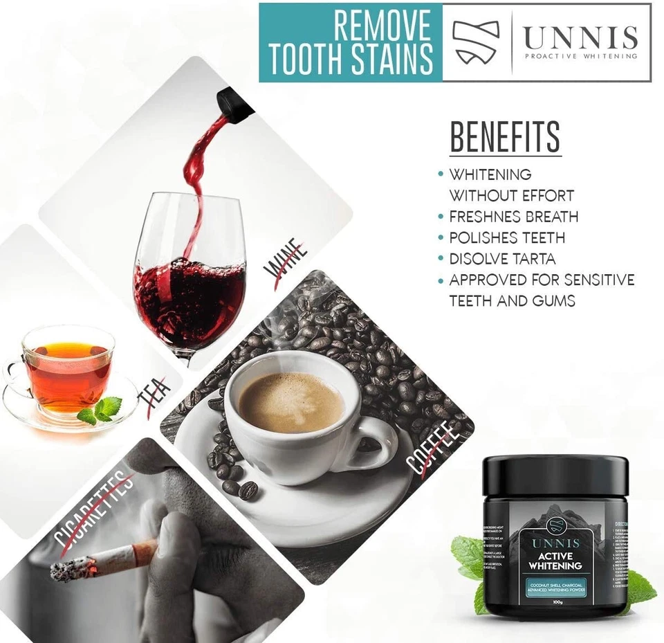 Carbone Attivo Sbiancante Denti Professionale Dentifricio Carbone Attivo Denti S - Immagine 2 di 3