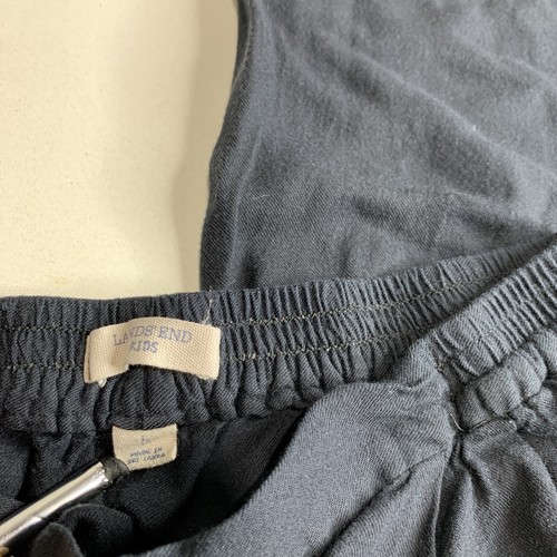 Lands End Kids Pants Youth 14 Black Pull On Elastic Waist 100% Viscose - Picture 2 of 9