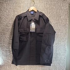 Propper Men's BDU Tactical Shirt Long Sleeve Black Small Regular NWT