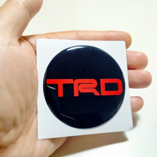 Z8 70mm X 4pcs Stickers Resin Reflect Logo Decals Emblem Wheels Center Caps TRD - Picture 5 of 22
