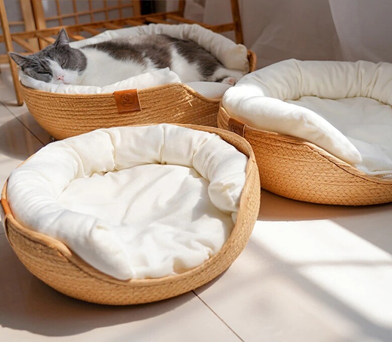 Cuccia per animali domestici in bambù