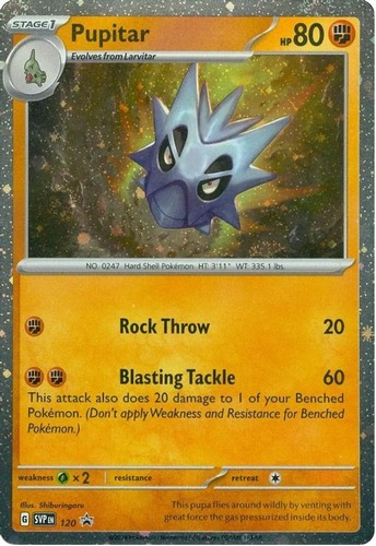 Pupitar (Cosmos Holo) (120c/228) Scarlet & Violet Black Star Promos NM HOLO