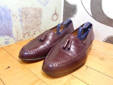 Stacy Adams Brown Leather Tassel Loafers Men's 8.5M Made in Spain