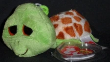 TY BEANIE BOOS - ZIPPY the TURTLE KEY CLIP - MINT with MINT TAGS