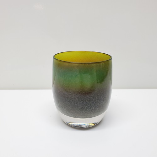 Glassybaby Hudson Blue Green Brown Votive Candle Holder eBay