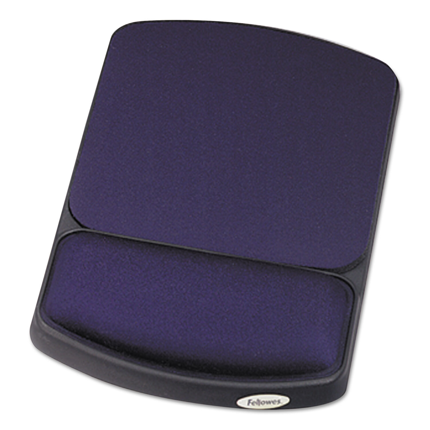 Fellowes Gel Mouse Pad w/Wrist Rest 6 1/4 x 10 1/8 Sapphire/Black 98741