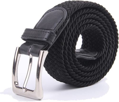 Canvas Elastic Fabric Woven Stretch Multicolored Braided Belts - Picture 7 of 12