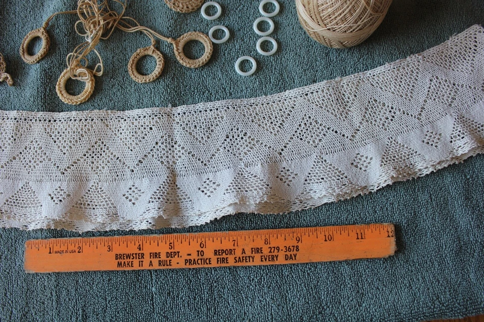 Lote de Rodillo Ventana Sombrilla Tirar Punto Crochet Marfil Beige Blanco & Clarks Big Ball Foto 4 de 4