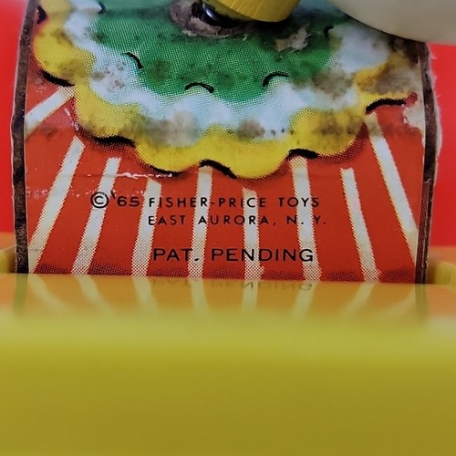 1965 Fisher Price Jolly Jalopy Circus Clown Pull Toy #724 Wooden Vehicle Vintage - Picture 5 of 6