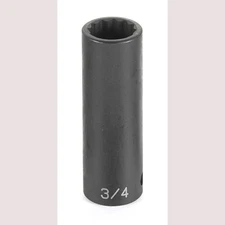 Grey Pneumatic 2124D 1/2" Drive x 3/4" Deep - 12 Point Socket