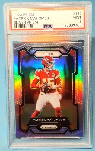 Patrick Mahomes ■ 2023 Panini Prizm- #149 Silver Prizm PSA 9 Kansas City Chiefs