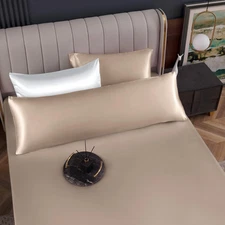 Homiest Satin Body Pillow Cover, Taupe Body Pillowcase 20 X 54 Inch Pillowcovers