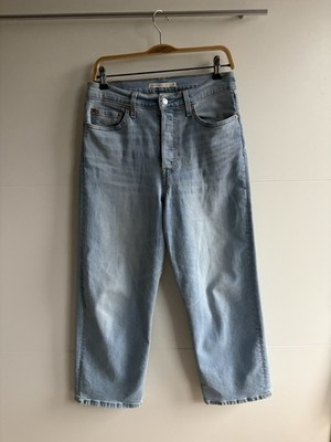 Levi s Ribcage Straight Ankle W28 L27 High Waist Jeans Damen Blau Mom Fit