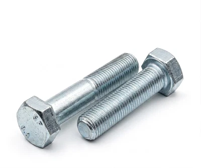 Viti M10 Boulons Tête Hexagonale Acier 8.8 Zingué DIN933 DIN931 - Photo 1/4
