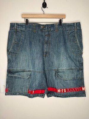 Vintage 90s Y2K Marithe Francois Girbaud Red Shuttle Tape Baggy Hip Hop Jorts 44
