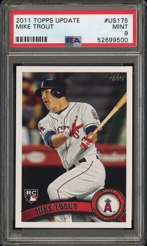 PSA 9 MIKE TROUT 2011 Topps Update #US175 RC Angels MINT
