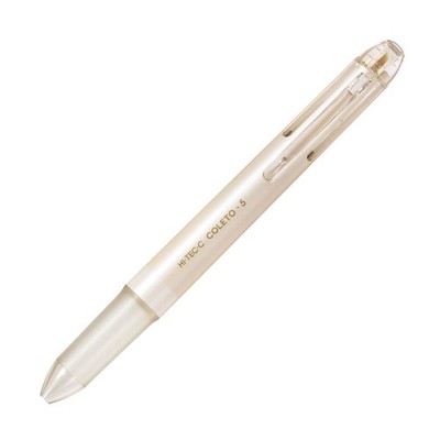 Pilot Hi-Tec C Coleto Multi-Function Pen, Cream Pearl, 5-Color, 10 Pieces