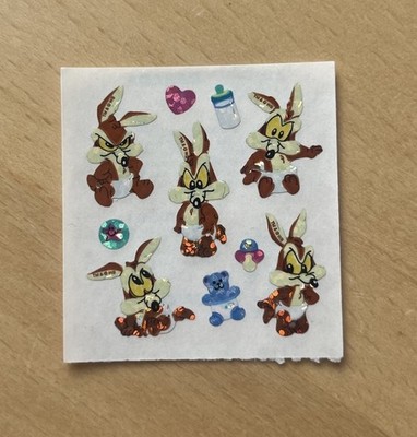  Sandylion Stickerabschnitt - Baby Looney Tunes Wild E. Coyote Glitzer 