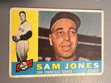 1960 Topps Baseball - Sam Jones ( San Francisco Giants ) White Back #410 - PR