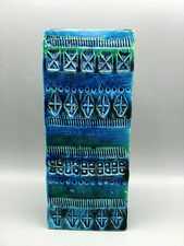 Vaso Bitossi Rimini Blue altezza 21 cm n.727/21 design Aldo Londi Midcentury