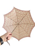 Umbrella French vintage Embroidered patterned cloth 1930 Parasol Umbrella