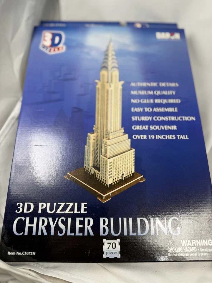 Art Deco NY  Radiator  Chrysler Building 3D Puzzle New in Box 70 Pcs - Image 2 of 4