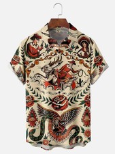 Vintage Tattoo Art Hawaiian Shirt 3