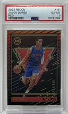 Jalen Duren PSA 6 Holo Red /199 - 2023-24 Panini Recon #131 - Pistons