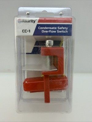 Asurity CC 1 Condensate Safety Overflow Switch HVAC Drain Pan Float Switch
