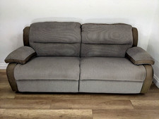 SOFA 3 Seater La-Z-Boy Nevada Grey Fabric Faux Suede Sewn In FREE DELIVERY